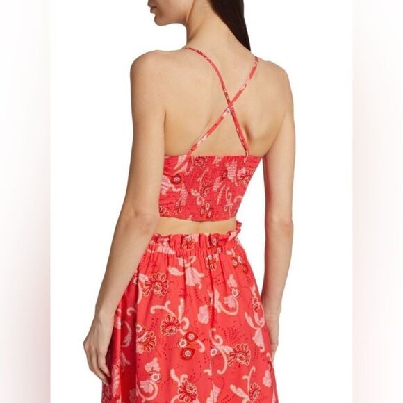 NWT A.L.C Arit Floral Cotton crop top in Calla Multi Size 10 - Picture 3 of 10